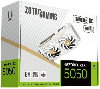 Видеокарта Zotac PCI-E 5.0  RTX 5050 TWIN EDGE OC WHITE ED 8GB