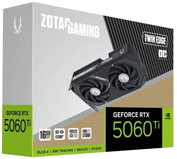 Видеокарта Zotac PCI-E 5.0  RTX 5060TI 16GB TWIN EDGE OC