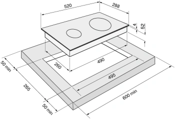 Индукционная варочная поверхность Krona VENTO 30 BL V1