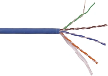 Кабель информационный Lanmaster LAN-5EUTP-HFLT-BL кат.5E UTP 4 пары 24AWG LSZH внутренний 305м синий