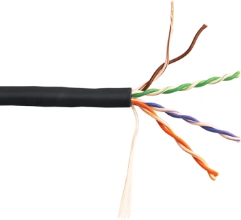 Кабель информационный Lanmaster LAN-5EUTP-PT-LSZH-BK кат.5E UTP 4 пары 24AWG LSZH внутренний 305м черный