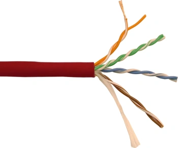 Кабель информационный Lanmaster LAN-5EUTP-PT-LSZH-RD кат.5E UTP 4 пары 24AWG LSZH внутренний 305м красный