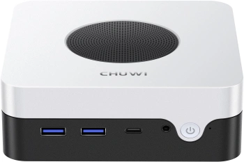 Неттоп Chuwi LarkBox X N150 (0.8) 16Gb SSD512Gb Graphics Windows 11 Pro 2.5xGbitEth+1xGbitEth WiFi BT черный/белый
