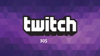 Код активации пополнение игровой валюты Twitch 30 USD Twitch моб.уст./ПК
