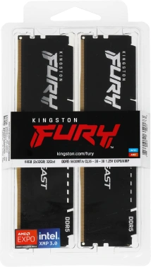 Память DDR5 2x32GB 5600MHz Kingston  KF556C36BBE2K2-64