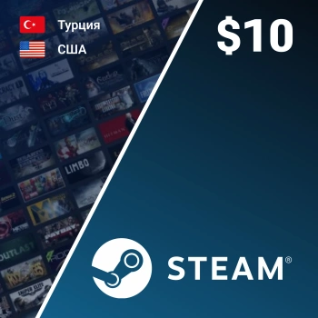 Карта оплаты пополнение игровой валюты Steam 10 USD Steam ПК