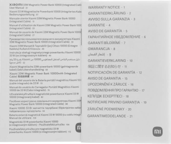 Мобильный аккумулятор Xiaomi Magnetic  BHR9822GL