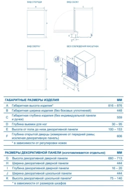 Посудомоечная машина встраив. Haier HDWE11-594RU
