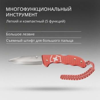Нож перочинный Victorinox Evoke Alox LE 2025 Stone Red