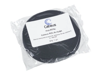Хомут-липучка Cabeus  ROL-5X16-BK