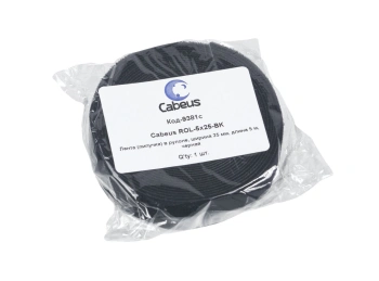 Хомут-липучка Cabeus  ROL-5X25-BK