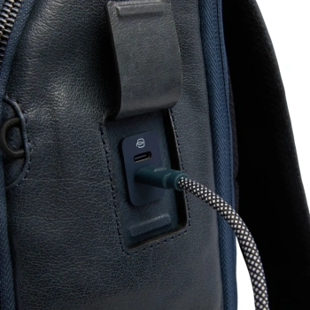 Рюкзак мужской Piquadro Solm CA7023S141BM/AV серо-голубой натур.кожа