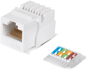 Модуль Cabeus KJ-RJ45-CAT.6-TOOLLESS информ. KeystoneRJ45 кат.6 UTP бел.