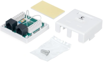 Розетка Cabeus WS-8P8C-CAT.5E-2 комп.RJ45 кат.5E бел.