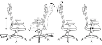 Кресло эргономичное Бюрократ  MC-511N-H