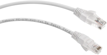 Патч-корд Cabeus PC-UTP-RJ45-CAT.5E-0.5M-WH U/UTP RJ-45 вил.-вилка RJ-45 кат.5E 0.5м белый ПВХ