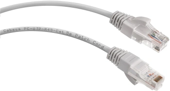 Патч-корд Cabeus PC-UTP-RJ45-CAT.5E-2M U/UTP RJ-45 вил.-вилка RJ-45 кат.5E 2м серый ПВХ