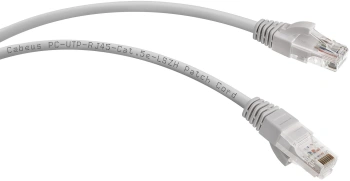 Патч-корд Cabeus PC-UTP-RJ45-CAT.5E-0.3M-LSZH U/UTP RJ-45 вил.-вилка RJ-45 кат.5E 0.3м серый LSZH