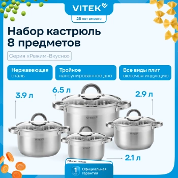 Набор кастрюль Vitek Режим Вкусно VT-SS2198