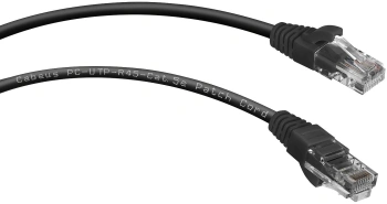 Патч-корд Cabeus PC-UTP-RJ45-CAT.5E-0.15M-BK U/UTP RJ-45 вил.-вилка RJ-45 кат.5E 0.15м черный ПВХ