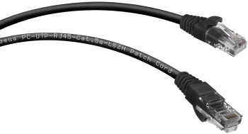 Патч-корд Cabeus PC-UTP-RJ45-CAT.5E-5M-BK-LSZH U/UTP RJ-45 вил.-вилка RJ-45 кат.5E 5м черный LSZH