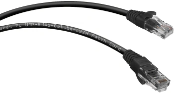 Патч-корд Cabeus PC-UTP-RJ45-CAT.5E-3M-BK-LSZH U/UTP RJ-45 вил.-вилка RJ-45 кат.5E 3м черный LSZH