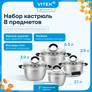 Набор посуды Vitek Секретный ингредиент VT-SS1408