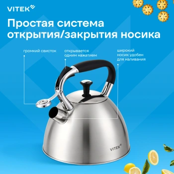 Чайник металлический Vitek Секретный ингредиент VT-WK1400