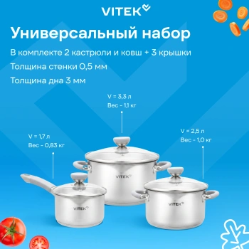 Набор посуды Vitek Вкус жизни VT-SS1216