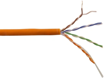 Кабель информационный Lanmaster LAN-5EUTP-HFLT-OR кат.5E U/UTP 4 пары 24AWG LSZH внутренний 305м оранжевый