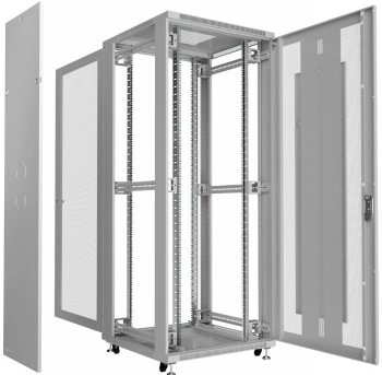 Шкаф серверный Cabeus (ND-05C-42U80/100) напольный 42U 800x1000мм пер.дв.перфор. задн.дв.перфор. 800кг серый 900мм 132кг 220град. 2055мм IP20 сталь