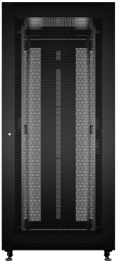 Шкаф серверный Cabeus (ND-05C-42U80/100-BK) напольный 42U 800x1000мм пер.дв.перфор. задн.дв.перфор. 800кг RAL 7035 900мм 132кг 220град. 2055мм IP20 сталь