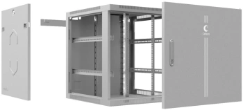 Шкаф коммутационный Cabeus (SH-05F-9U60/60M) настенный 9U 600x600мм пер.дв.металл 60кг серый 540мм 22.5кг 501мм IP20 сталь