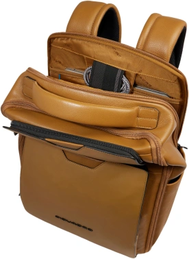 Рюкзак мужской Piquadro Ael CA6923S142/G охра кожа/микроф.