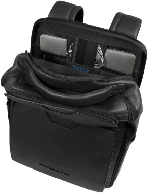 Рюкзак мужской Piquadro Ael CA6923S142/N черный кожа/микроф.