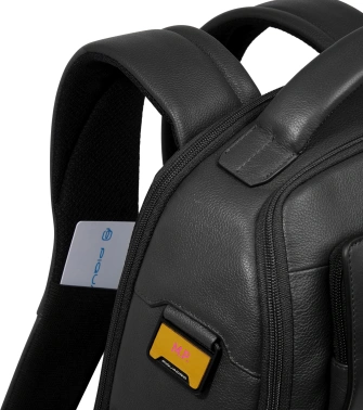 Рюкзак мужской Piquadro Ael CA6923S142/N черный кожа/микроф.