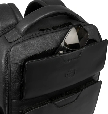 Рюкзак мужской Piquadro Ael CA6923S142/N черный кожа/микроф.
