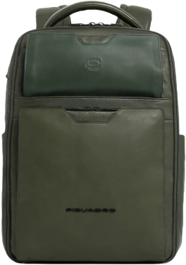 Рюкзак мужской Piquadro Ael CA6923S142/VE зеленый тимьяновый кожа/микроф.