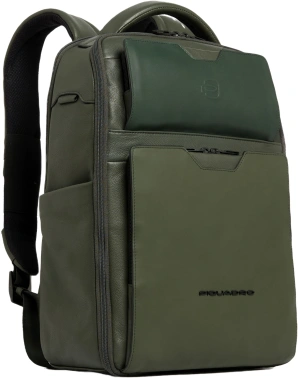 Рюкзак мужской Piquadro Ael CA6923S142/VE зеленый тимьяновый кожа/микроф.