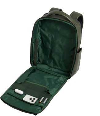 Рюкзак мужской Piquadro Ael CA6923S142/VE зеленый тимьяновый кожа/микроф.