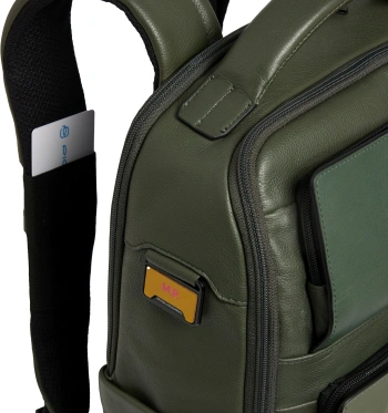 Рюкзак мужской Piquadro Ael CA6923S142/VE зеленый тимьяновый кожа/микроф.