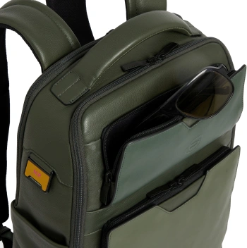 Рюкзак мужской Piquadro Ael CA6923S142/VE зеленый тимьяновый кожа/микроф.