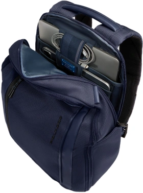 Рюкзак мужской Piquadro Lyss CA6928S143BM/BLU синий полиуретан/полиэстер/натур.кожа