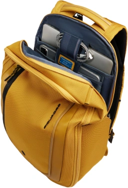 Рюкзак мужской Piquadro Lyss CA6928S143BM/G желтый полиуретан/полиэстер/натур.кожа