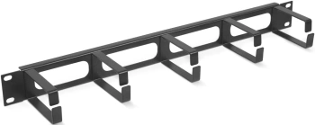 Кабельный органайзер горизонтальный Cabeus JB08-1U-BK кольца 1U шир.:19