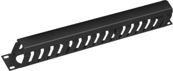 Кабельный органайзер горизонтальный Cabeus JB07-1U-BK односторонний кольца 1U шир.:19