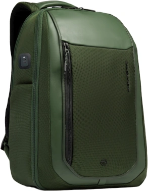 Рюкзак мужской Piquadro Lyss CA6928S143BM/VE зеленый тимьяновый полиуретан/полиэстер/натур.кожа