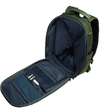 Рюкзак мужской Piquadro Lyss CA6928S143BM/VE зеленый тимьяновый полиуретан/полиэстер/натур.кожа