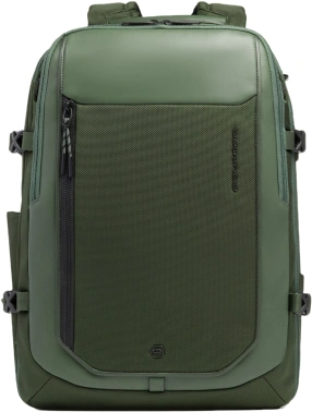Рюкзак мужской Piquadro Lyss CA6929S143BM/VE зеленый тимьяновый полиуретан/полиэстер/натур.кожа
