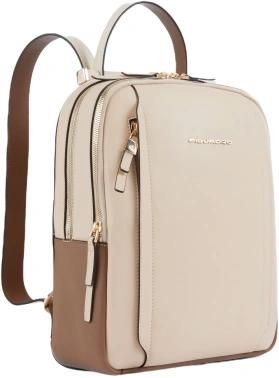 Рюкзак женский Piquadro Circle CA5566W92/BECU бежевый/кофейный кожа